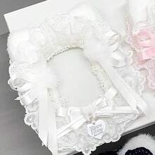 1pc New Cute Photo Card Holder, Instant Film Photo Display Album Decor, Celebrity Card Collector, DIY White Rabbit Ear Lace Bow Plush Transparent Backpack Decoration Filler, Kpop - Multicolor - View 3