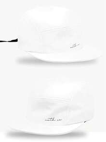 Five 5 Panel Anth Co Original Cap - Fb Model: Streetwear Strapback Straight Brim Adjustable Lightweight Stylish Maximum Comfort Quality - trắng - Xem 4