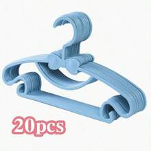 40个塑料蝴蝶结衣架夹，新生儿衣架。防滑超薄婴儿/幼儿衣物收纳盒 - 彩色 - 查看 14