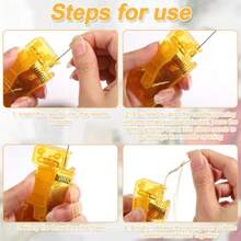 12pcs Needle Threader Simple Fish Mouth Sewing Needle Threader Automatic Sewing Needle Threader Kit Loop Needle Threader For Sewing Machine Needle Point Threading Tool For Hand Sewing - as pic - View 6
