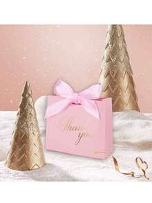 10 chiếc, Túi quà cảm ơn nhỏ 4,5x1,8x3,9 inch, Túi quà mini có nơ, Túi quà giấy họa tiết màu hồng, Thích hợp, Túi quà giấy nhỏ in lá vàng, Túi kẹo mini, Túi quà giấy nhỏ in lá vàng, Túi kẹo mini cho sinh nhật, Quà tặng Ngày của Mẹ, Quà tặng, Tiệc cô dâu, Đồ dùng cho tiệc tốt nghiệp - Hồng - Xem 6