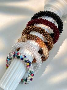 1pc Women's Colorful Rhinestone Elegant Luxury Bracelet (Color Assorted)