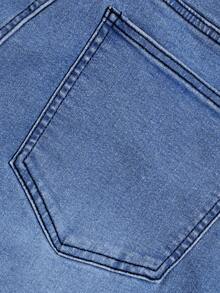 垃圾摇滚哥特 Y2K 风格男士时尚休闲街头个性运动年轻学院通勤商务街头弹力袖口百搭牛仔裤 - 淺藍色 - 查看 5