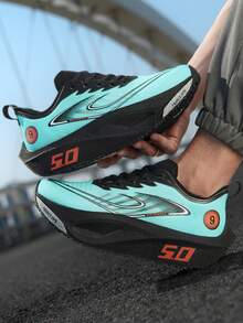 Men's Outdoor Carbon Plate Sports Shoes, Running Shoes For Racing, Training, Half Marathon, Speed Running Shoes; Women's Sports Shoes, Track And Field Competition Sports Shoes, Women's Road Running Shoes, Mesh Breathable Shoes With Wear-Resistant, Shock-Absorbing, Anti-Slip Soles - Black - View 7