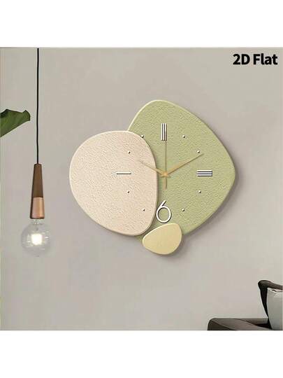 2D Flat 1pc Creative Moderne High End Home ation Wand Clock, Ultra Quiet Quartz Movement, No Ticking Sound, Painting Klok Living Room, Bedroom Office, able Watch, Unique Personalized, Clear Reading Time, In Bedroom, Studio, Room view 7