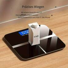 Precise Digital Bathroom Scale 396 Lbs/180 Kg, HD LCD Display With Temperature Indicator, Ultra-Wide Platform, KG/LB Switchable, Battery-Operated (Without Batteries), Weight Measuring Tool, Modern Style, Precision Electronics - 粉色 - 查看 7