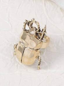 1pc Retro Insect Opening Ring Animal Beetle Cicada Punk Openable Adjustable Ring Women's New Daily Jewelry Accessories Gifts - Insect Open Ring - View 10