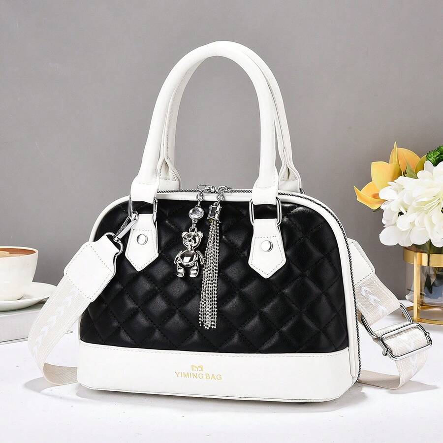 Women Crossbody - 款式一卡其拼白 - 查看 1