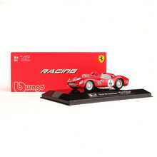 BURAGO 1:43 Scale 250 Testa Rossa-1959 Diecast Rally Racing Car Model, Alloy Toy Car Collection Gift