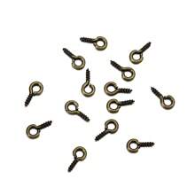 200pcs/Lot Small Tiny Mini Eye Pins Eyepins Hooks Eyelets Screw Threaded Clasps Hook For DIY Jewelry Making Findings Accessories