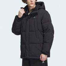 Adidas Herren Outdoor Sport Lässig Basic Winddichte Warme Kapuzenjacke mit Daunenfüllung IU2682