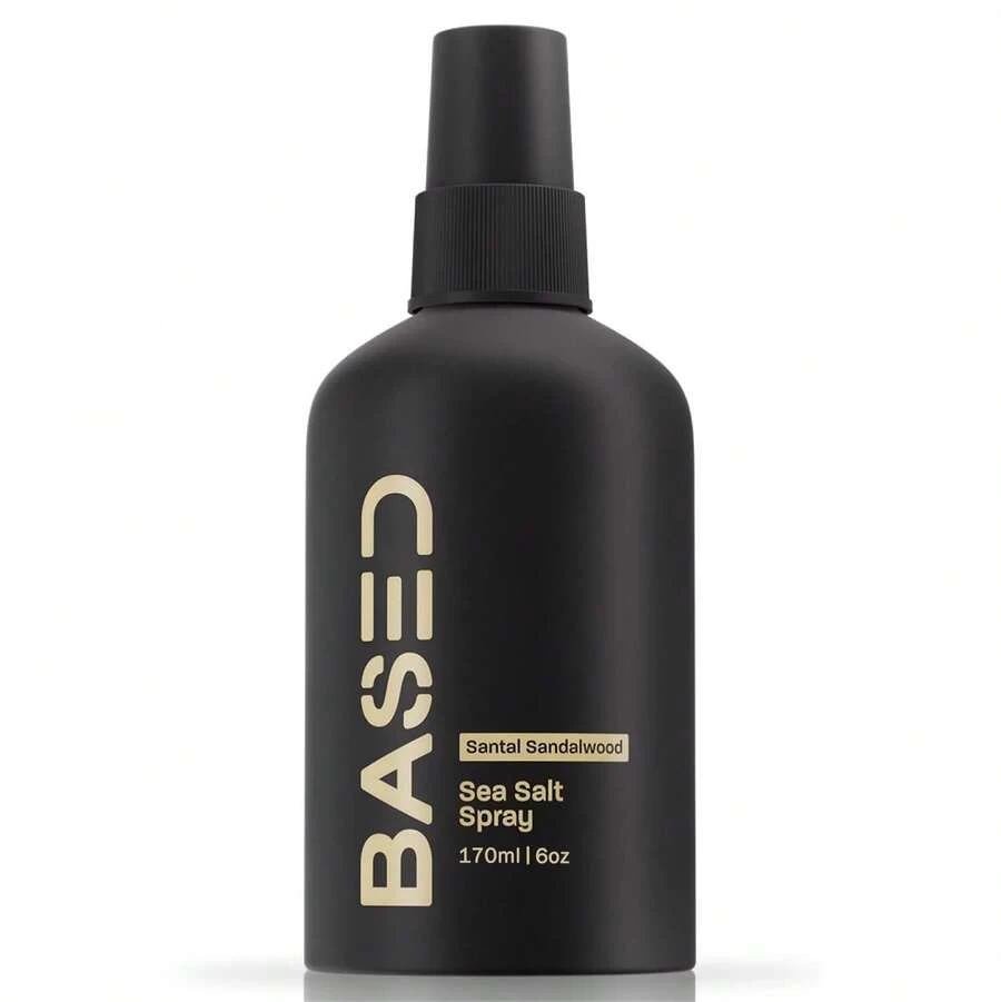 BASED Sea Salt Spray, Natural Finish Sea Salt Spray For Hair, Volumizes & Texturizes, Infused With Kelp & Vitamin B5, Light & Non-Greasy, Paraben, Sulfate, Phthalate Free, 6.8 Oz - 6 Oz - 查看 1