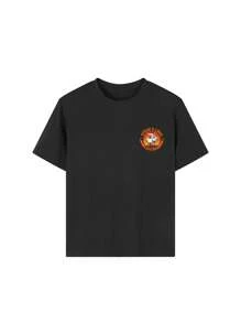 Tricou de vară cu mânecă scurtă și guler rotund, casual, pentru băieți preadolescenti