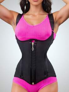 1PC Women's Waist Trainer Corset Vest Tummy Control Shapewear Breathable Waist Cincher For Women Body Shaper Sport Girdle Adjustable Buttoned Repair Corset