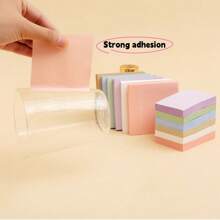 共5件，共500张。颜色随机。莫兰迪风格的便利贴。便携式学生马克笔书写笔记，自粘，易于粘贴，可用作记事本。它们是办公室、家居和学校的好帮手，也是办公配件。（注：B款（6本/600张）白色版和白色透明版（50张*2）将随机发货。） - 彩色 - 查看 6