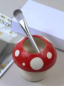 1 件银色粉底刷、面膜刷、化妆刷