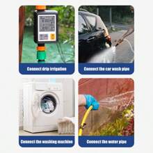 加厚户外水龙头防冻保护，庭院花园1进2出户外家用单冷快速连接双龙头