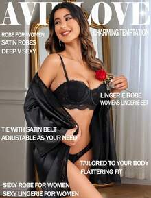 Women's Kimono Robe Short Satin Pure Short Silky Robes - Đỏ sẫm - Xem 8