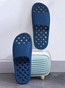 Hollow Breathable Simple Fashionable Casual Slippers For Everyday Wear - Blue - View 5