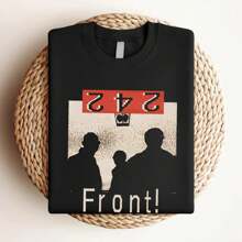 180g Pure Cotton Vtg Front 242 Band Silhouette Country Music All Size Black Shirt A106 Stretch Designer Clothes Stylish Versatile Unisex For Women Top For Everyday Wear Summer Casual Breathable Print Round Neck Short Sleeve Men's Streetwear Slightly Soft Fashion Comfortable Graphic