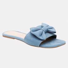 Women's Bow Sandals Flat Modern Comfortable Elegant Beach Party College Vacation Cute Casual Bow Contrast Beach Holiday Wedding School Vacation Party - 淺藍色 - 查看 4