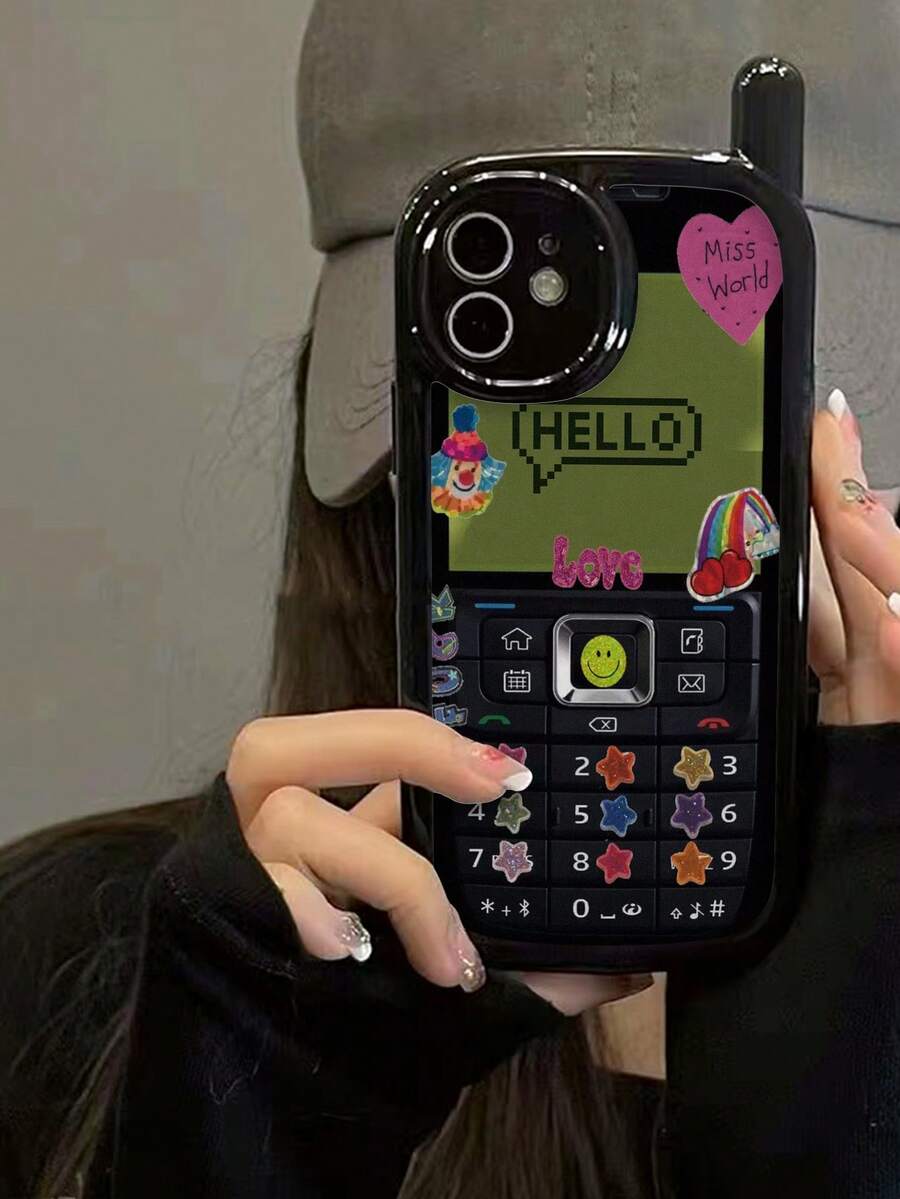 1 miếng dán điện thoại Big Brother cá nhân hóa mới, ốp lưng điện thoại chống rơi hình ngôi sao, ốp lưng bảo vệ mềm bóng tương thích với iPhone 16/11/16pro/16plus/16promax/16e/15Promax/13/14/12/XS/XR/7G/8P3, iPhone 14, iPhone 11, iPhone 12, XS chống nước chống sốc chống trầy xước