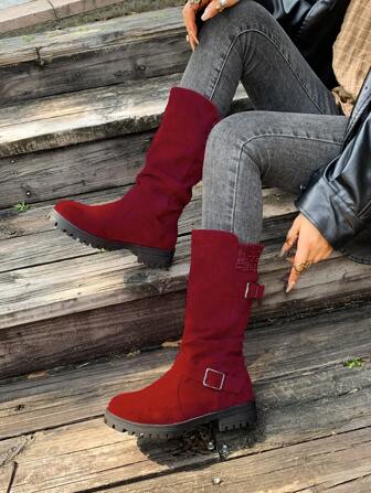 Bottes mi-mollet pour femmes, bottes plates polyvalentes, bottes courtes, bottes d'équitation, bottes skinny, style western, convenant pour le printemps et l'automne