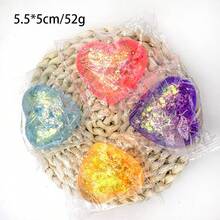 6厘米麦芽胶减压球，柔软挤压感官玩具，抗压力珍珠彩虹色慢回弹挤压球 - 彩色 - 查看 16