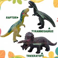 逼真的巨型恐龙玩具，适合儿童和幼儿，工艺装饰和儿童教育玩具，适合 3-5 岁儿童的恐龙玩具，适合恐龙爱好者的大型软恐龙玩具，霸王龙、腕龙、三角龙、翼龙、棘龙、迅猛龙 - 恐龙派对礼物，新年礼物，生日和圣诞节礼物