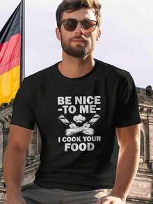 Men T-Shirts - 黑色 - 查看 1