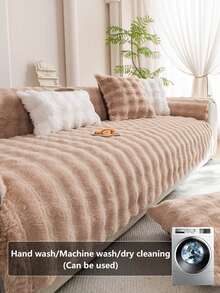 1 pezzo Copri divano in pelliccia sintetica, colore cachi, adatto agli animali domestici, anti-polvere, protettore per mobili, adatto per divani a 1/2/3/4 posti in soggiorno o camera da letto, per tutte le stagioni, decorazione autunnale, decorazione per la stanza