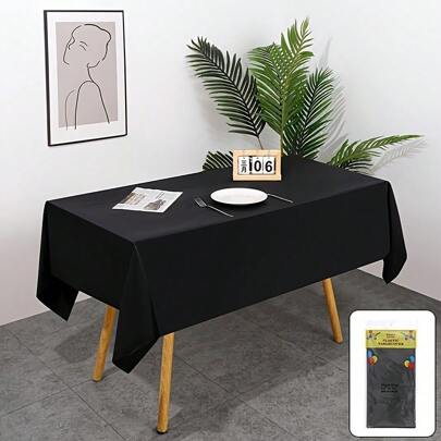 20pcs Elegant Disposable Brown Plastic Tablecloths, 107.87*53.94 Inches - Ideal For Weddings, Birthdays, Graduations, Halloween, Easter, Christmas | Rectangular, Easy-Clean Covers For Parties, Outdoor Picnics & More, Disposable Table Cloth, Best For Christmas