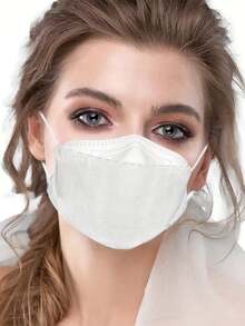 50 片鱼形设计，配有舒适可重复使用的耳挂，ASTM 1 液体屏障，成人透气防护可重复使用面罩，牢固贴合，时尚面部覆盖，耐用面罩 - 彩色 - 查看 12