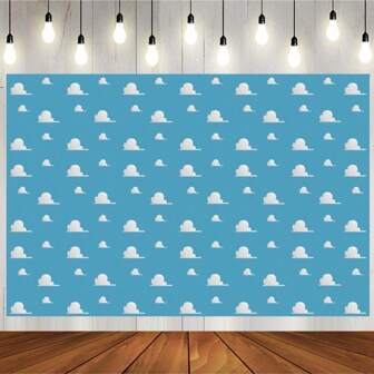 1 Sfondo fotografico con cielo blu e nuvole bianche, tema: eroe della storia, 59,1 * 39,4/82,7 * 59,1/106,3 * 70,9 pollici, banner per festa di compleanno per neonati, per interni ed esterni, per la festa della mamma.