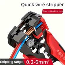 1pc 24-10AWG Automatic Wire Stripper - Multi-Function Quick Peel & Cut Cable Crimping Tool With Non-Slip Grip For Home Improvement, Appliance Repair & Auto Maintenance, Electrician's, Manual Tools