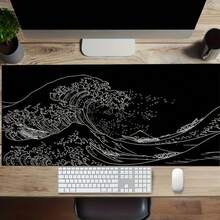大扩展游戏鼠标垫，防滑橡胶底座，办公桌垫，键盘和鼠标，动漫游戏设置配件，光滑纹理表面，游戏鼠标垫游戏鼠标垫