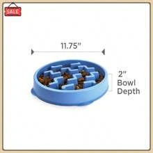Pet Bowls,Fun Feeder Slo Bowl, Large Slow Feeder Dog Bowl, 4 Cups, Blue - 淺藍色+1+大號 - 查看 3