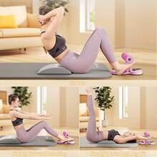 Sit Up Exercise Equipment For Home Workouts,Sit Up Bar For Floor With Foot Holder,Abs Workout Equipment,Sit Up Assistant Device,Ab Crunch Machine,Sit Up Foot Anchor With Rubber Suction Cup,Black - Pink - View 3