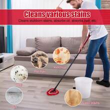 4Pack Mop Heads Replacements Compatible With O-Cedar Easy Wring 1-Tank System Reusable Spin Mop Replace Head Washable Chenille Refills Dust Head Replacement For Floor Cleaning(Red) - 紅色 - 查看 4