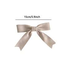 1 pieza Clip de pato coreano de punto con lazo, sensación de alta gama para mujeres, clip de cabello con cremallera a la mitad, accesorio de cabello con temperamento, clip de pato tejido de temperamento simple y versátil