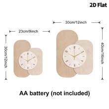 2D Flat 1pc Light Luxury Modern Creativity Wall Clock, Ultra Quiet Quartz Movement, No Ticking Sound, Quiet Decoration Painting Wall Clock For Living Room, Bedroom And Office, Fashionable Bedroom Clock Decoration Wall Watch, Unique Personalized, Ultra Clear Reading Time, Suitable For Clock Decoration In Living Room, Bedroom, Office, Studio, House, Study, Kitchen And Cafe, Perfect Decoration Gift For Family And Friends Home Decor Room Decor