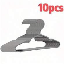 10/20pcs Plastic Hangers - Closet Hangers, Grey, Pink, Green, White, Blue, Black, Small Size Hangers, Suitable For Shirts, Dresses, Clothing Storage Organization, Hangers, Fashionable Hanger Design, Sturdy Hanger Design