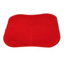 Silicone Seat Cushion, Cooling Seat Cushion (Super Large & Thick), Breathable Honeycomb Design Absorbs Pressure Points Seat Cushion, Gel Cushion For Office Chair, Home Car Seat Cushion For Wheelchair - 紅色 - 查看 3