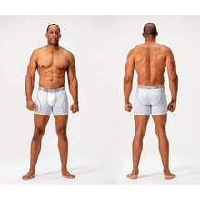 Men's Cool Dry Mesh Boxer Trunks 6-Inch Briefs, 3-Pack - 6吋(黑色/海軍藍/白色) - 查看 3