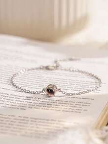 新款闪光投影手链，定制彩色照片投影手链，女士个性化圆形投影照片手链，纪念合影首饰，定制女友/母亲照片手链，定制生日纪念礼物 - 款式4 - 查看 7