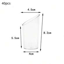 40/20/10 pièces Gobelets en plastique transparent, gobelets inclinés, gobelets à pudding transparent, gobelets à gelée, gobelets à crème glacée, gobelets à dessert, mini-gobelets à amuse-gueule, convenant pour les fêtes, les mariages, la restauration, la crème glacée, la pudding et les contenants alimentaires, fournitures de cuisine
