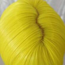 Yellow Long Straight Synthetic Wigs With Bangs Y2K Fluffy Lolita Cosplay Women Wig Heat Resistant For Daily Party - Yellow - View 9