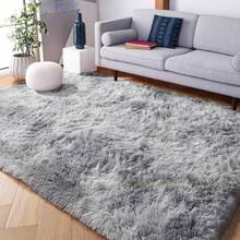 Large Shaggy Area Rug For Living Room & Bedroom – Washable Fluffy Carpet With 1.7in High Pile, Plush Aesthetic Throw Rug, Non-Slip Rubber Backing With 4 Anti-Slip Pads, Durable Edge Stitching – Cozy Minimalist Decor – Great Gift For Halloween & Christmas, Perfect For Play Rooms & Parties – Heavyweight 700g+/㎡ – Sizes: 4*6 / 5*7 / 6*9 / 8*10 / 9*12 Ft - 紮染淺灰色 - 查看 6