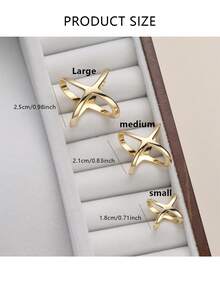 4pcs Gold Napkin Rings, Suitable For Table Decoration, Wedding, Banquet, Party, DIY Decor - Multicolor - View 5
