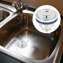 110mm Stainless Steel Sink Drain With Strainer, Kitchen Sink Drain Pipe Accessories With Sealing Cover, Clogging Prevention - Silver - View 4